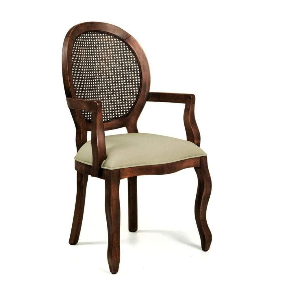 Cadeira em Madeira Maciça Estofada Ana Espresso Móveis Canela