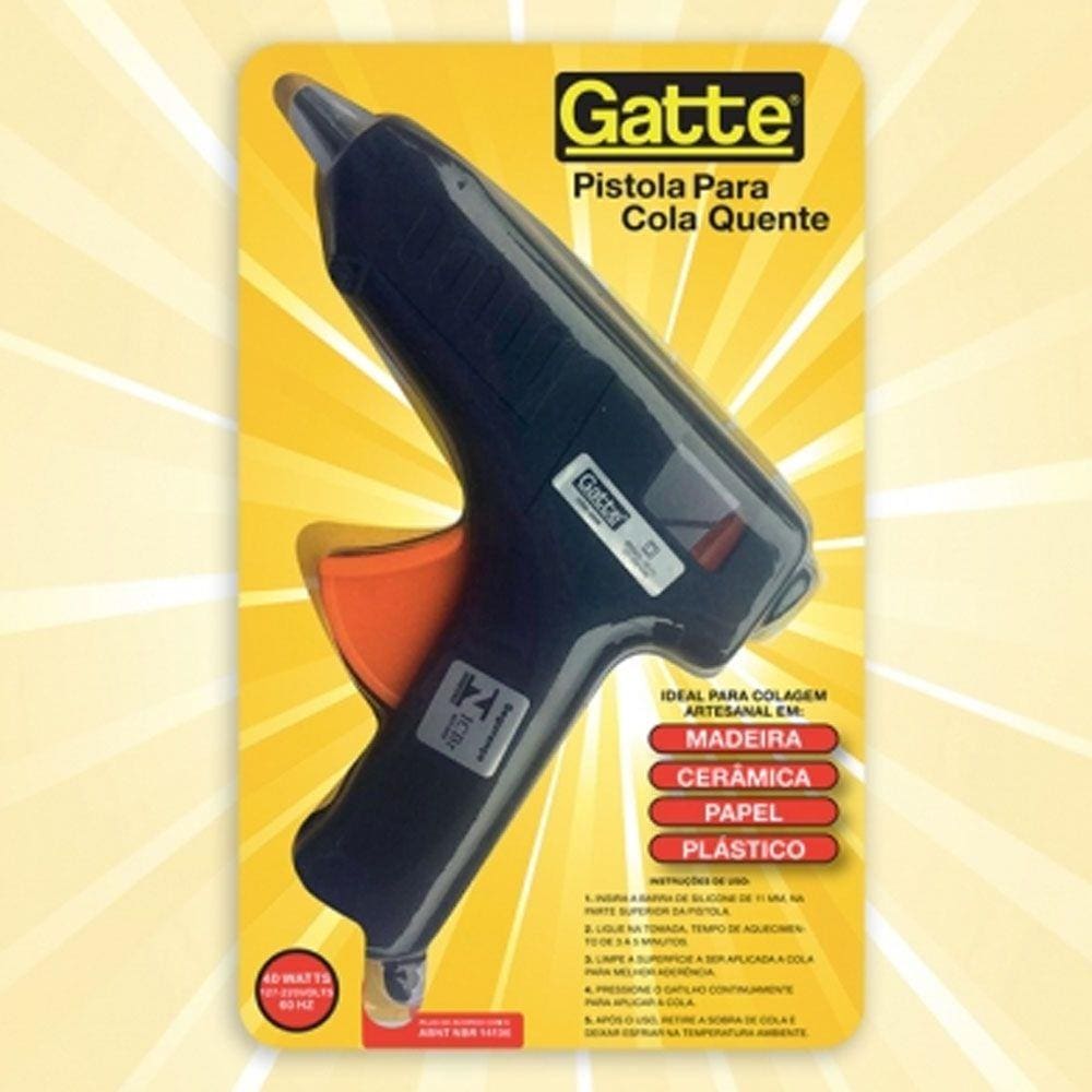 Pistola para Cola Quente Grande Gatte 40W Bivolt