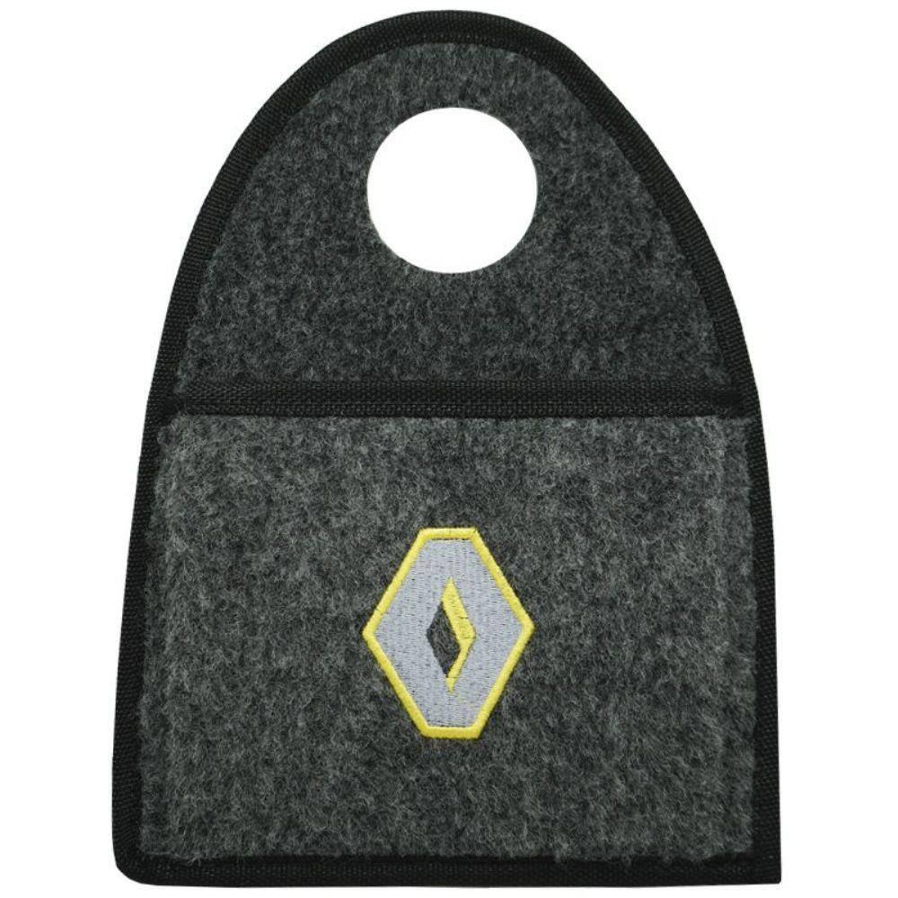 Lixeira Lixinho Automotiva Carro Carpete Bordado Renault para Câmbio Grafite