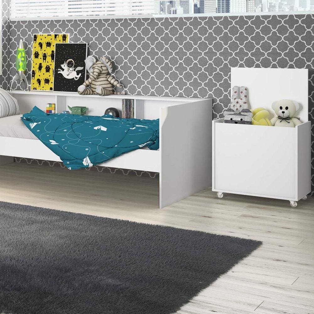 Baú com Rodízio Kids Quiditá Branco