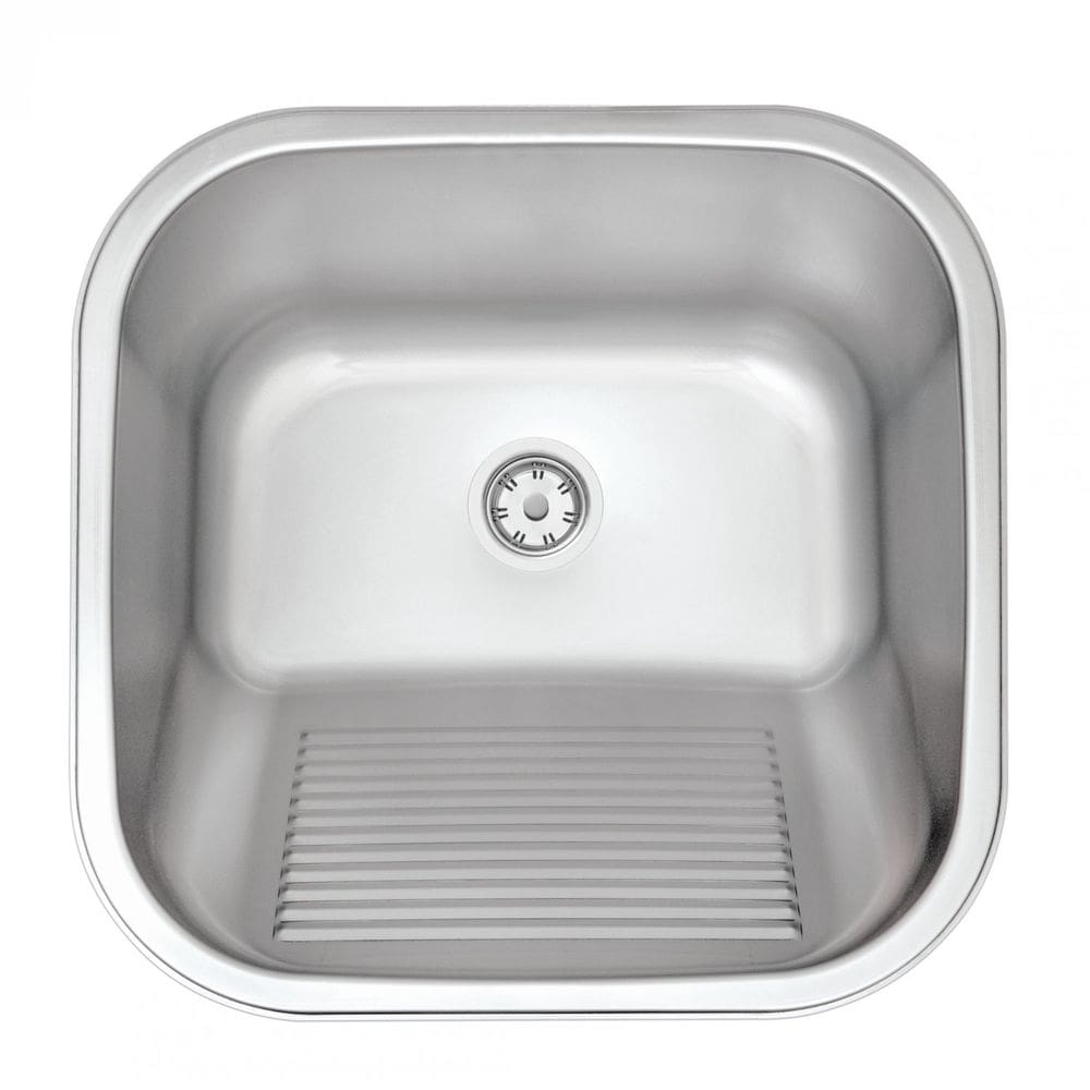 Tanque de Embutir Inox Polido 23L 40cmx40cm com Válvula Tramontina