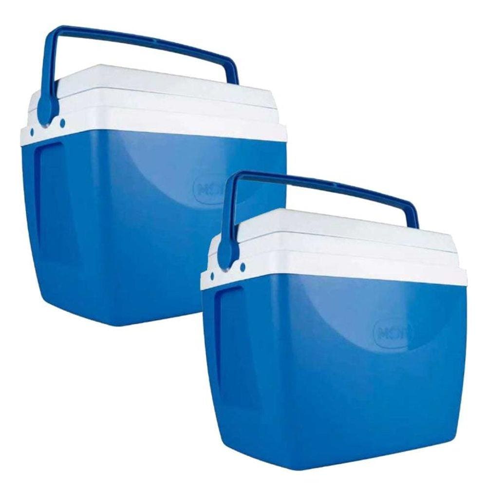 Caixa Térmica 34 Litros Azul com 2 Unidades Mor