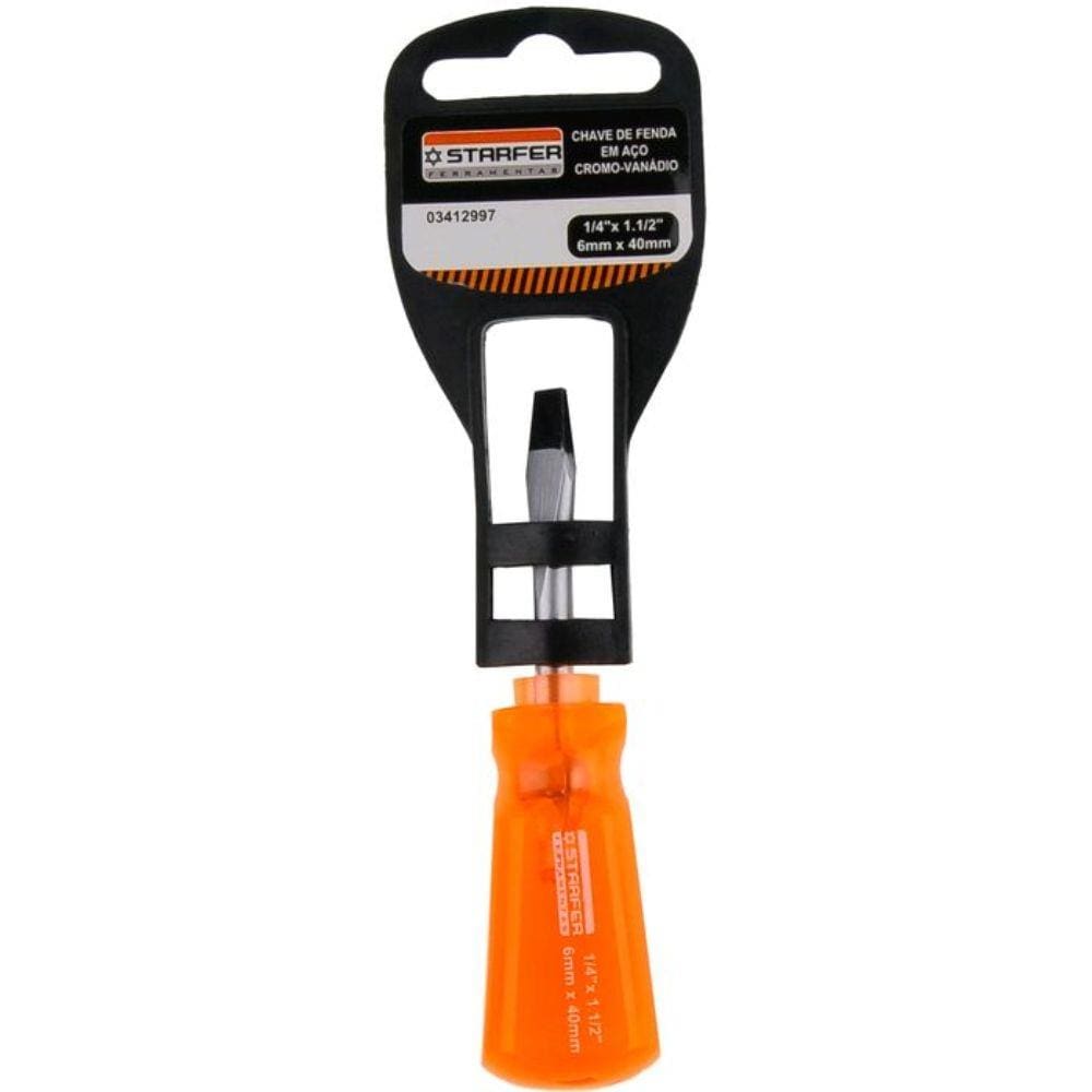 Chave Fenda Toco Profissional Starfer 1/4x1.1/2 Pol.