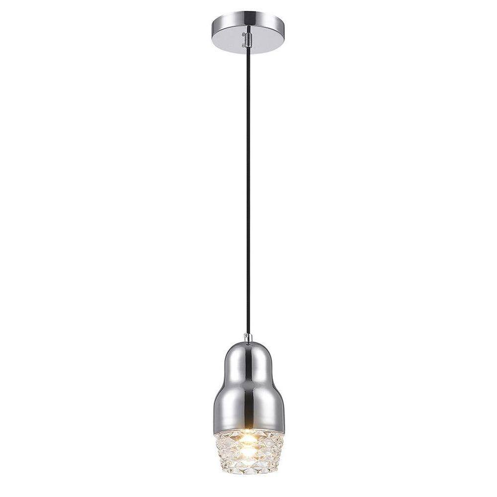 Pendente Para Mesa De Centro Cromado Pe-037/1.10C 1Xg9 10Cm