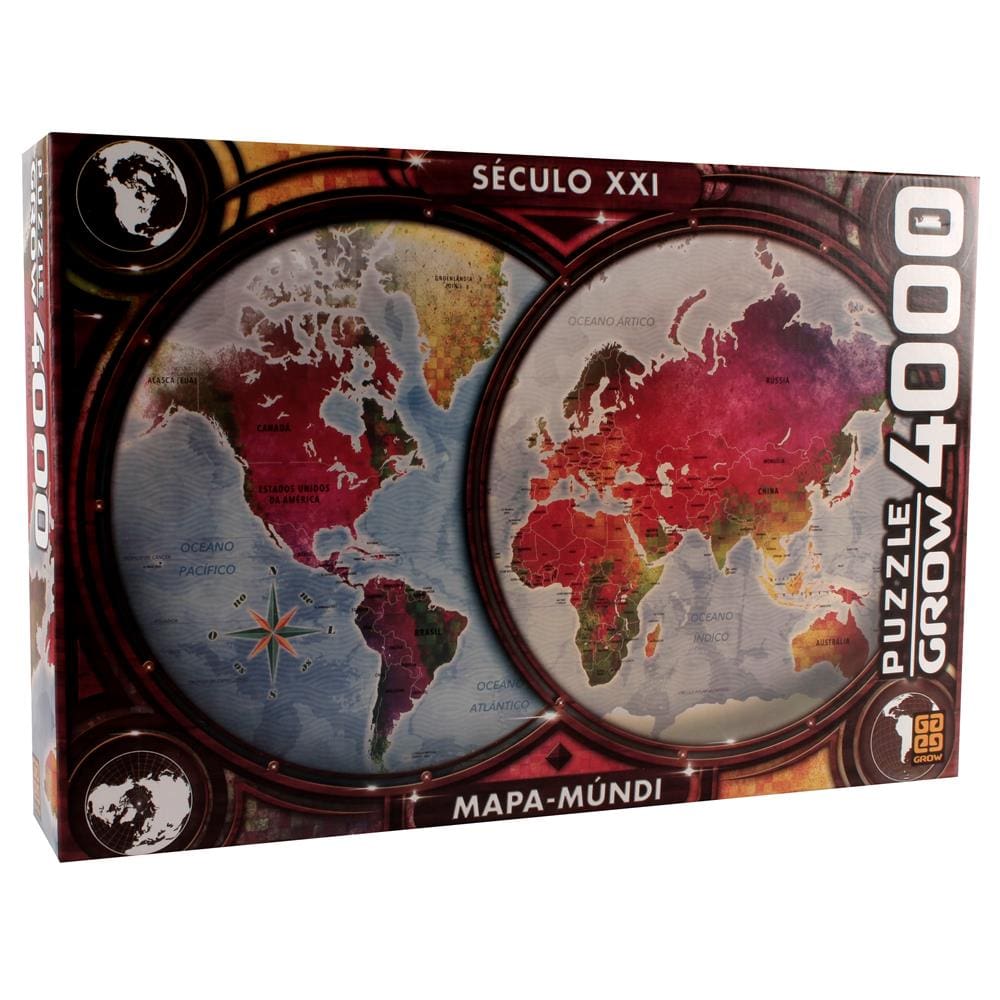 Puzzle Mapa Quebra cabeca mapa mundi grow | Extra