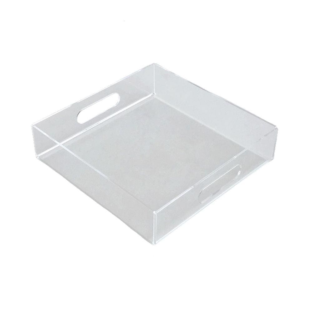 Bandeja de acrílico transparente quadrada