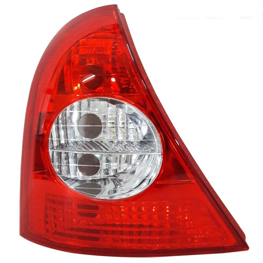Lanterna Traseira Bicolor Carcaça Vermelha Renault Clio Hatch 2003 até 2012