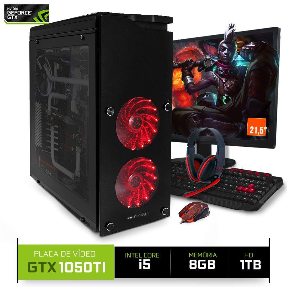 Pc Gamer Completo I5 8gb Hd 1tb Hdmi Placa de Vídeo Monitor