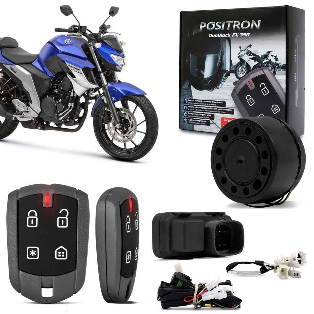 Alarme Moto Pósitron Duo Block Fx G8 Yamaha Fazer 150 250 XTZ 150 Crosser YBR 150 Factor 2018