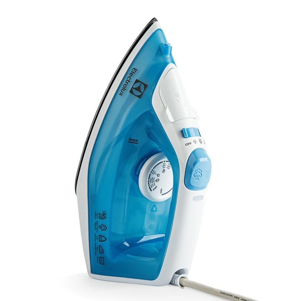 Ferro de Passar a Vapor Base Antiaderente com Spray Electrolux Easyline SIE60 Azul - 220V