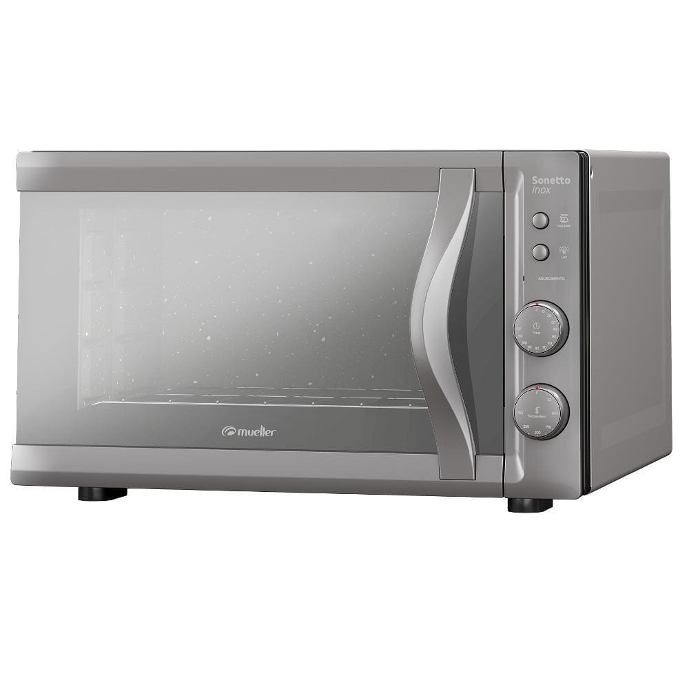 Forno Elétrico de Bancada Mueller 44 Litros, Sonetto, Espelhado, Prata, 110V