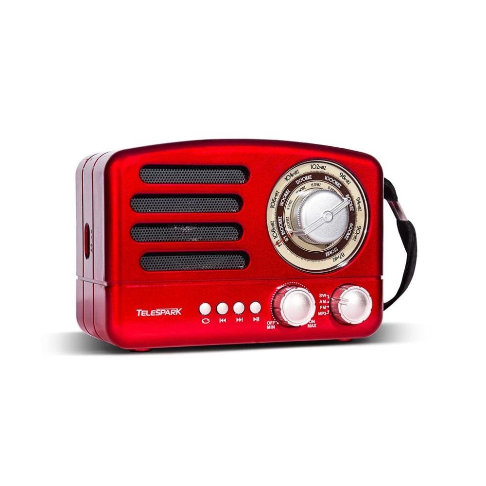 Rádio Portátil MP3 Telespark Rodstar Vermelho