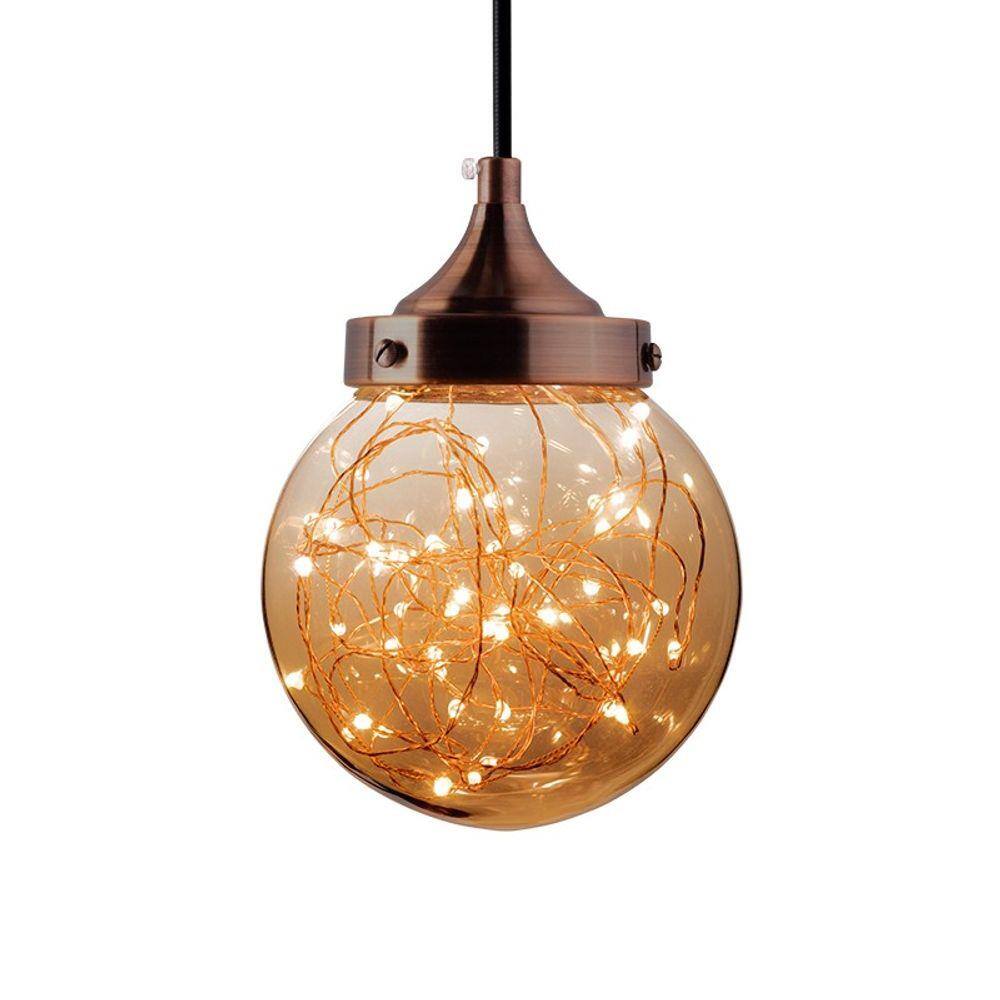Lustre Pendente Taschibra ARA LED 5W Bivolt Âmbar