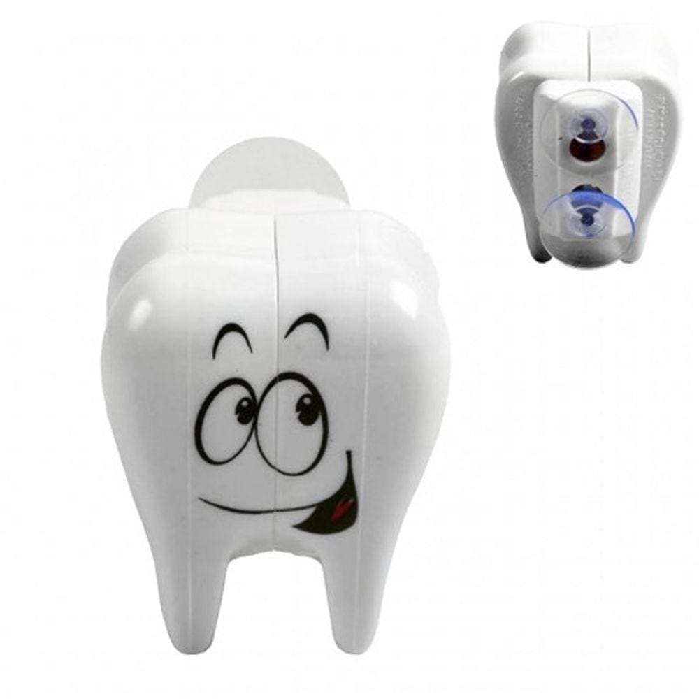 Porta Escova Infantil Com Ventosa Formato Dente