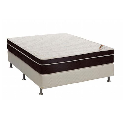 Conjunto Cama Box Light com Colchão Casal Espuma D45 Exclusive Ortopédico (27x138x188) Menor preço em Conjunto Cama Box Light com Colchão Casal Espuma D45 Exclusive Ortopédico (27x138x188)
