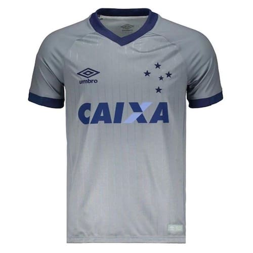 Camisa Umbro Cruzeiro Oficial III 2018 Masculina - P - PRATA Menor preço em Camisa Umbro Cruzeiro Oficial III 2018 Masculina - P - PRATA