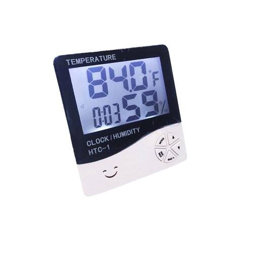 Termômetro Com Higrômetro E Relogio Temperatura Umidade Hora Menor preço em Termômetro Com Higrômetro E Relogio Temperatura Umidade Hora