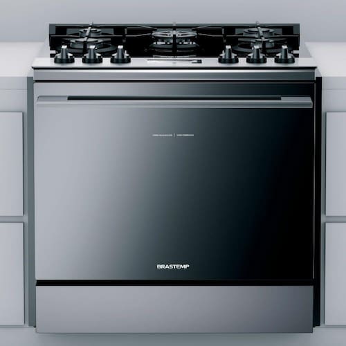 imagem-Fogão Brastemp 5 Bocas De Embutir Cor Inox Com Mesa De Vidro E Touch Timer Com Autodesligamento - BYS5VCR 220V