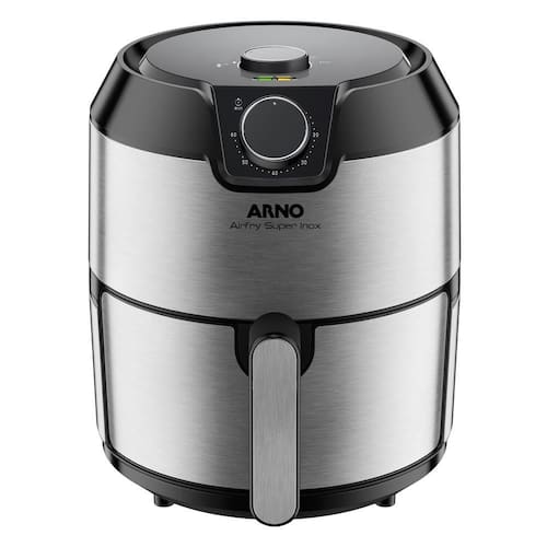 imagem-Fritadeira Elétrica sem Óleo Air Fryer Arno Super Inox IFRY 4,2L – Preta e Inox - 220V