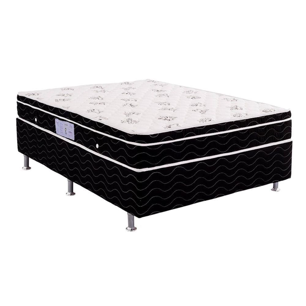 Conjunto Cama Box Light com Colchão Casal Molas Nanolastic Physical (23x138x188)