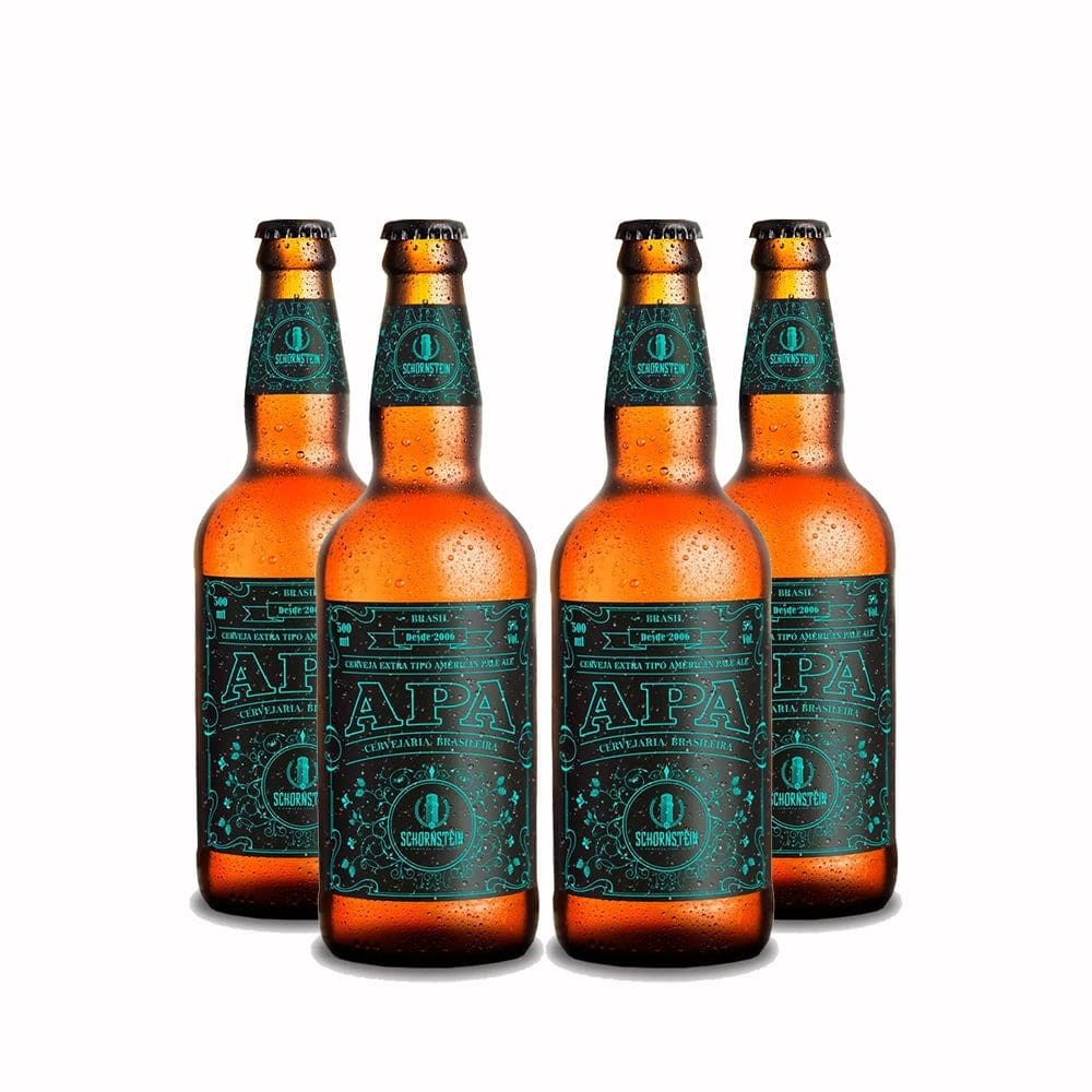 Pack 4 cervejas artesanal Schornstein APA 500ml