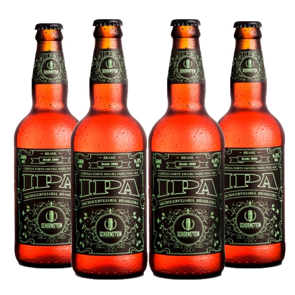 Pack 4 cervejas artesanal Schornstein IPA 500ml