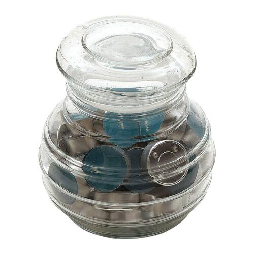 Pote De Vidro Com 45 Velas Tipo Réchaud - Azul - Incasa Menor preço em Pote De Vidro Com 45 Velas Tipo Réchaud - Azul - Incasa
