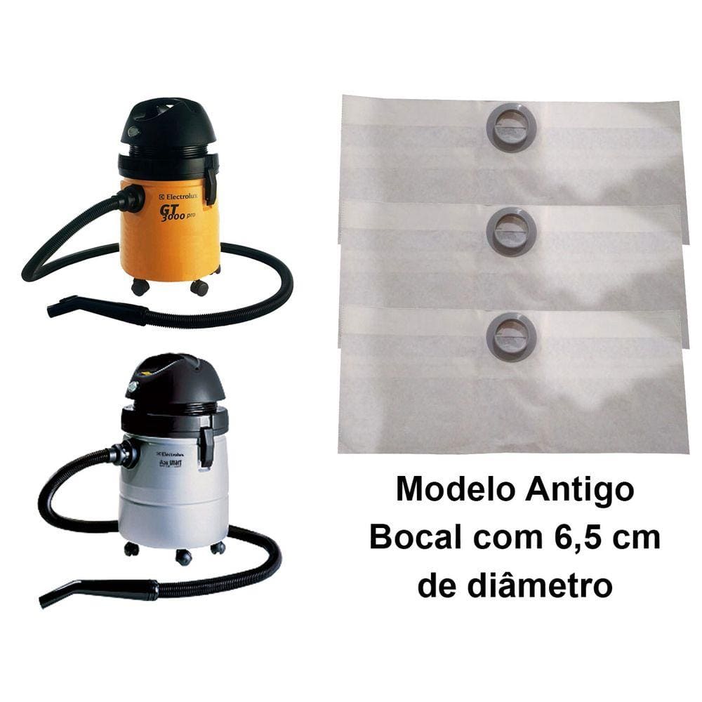 Saco Descartável Aspirador De Pó Electrolux A20 Gt 3000 Com 3 Unidades