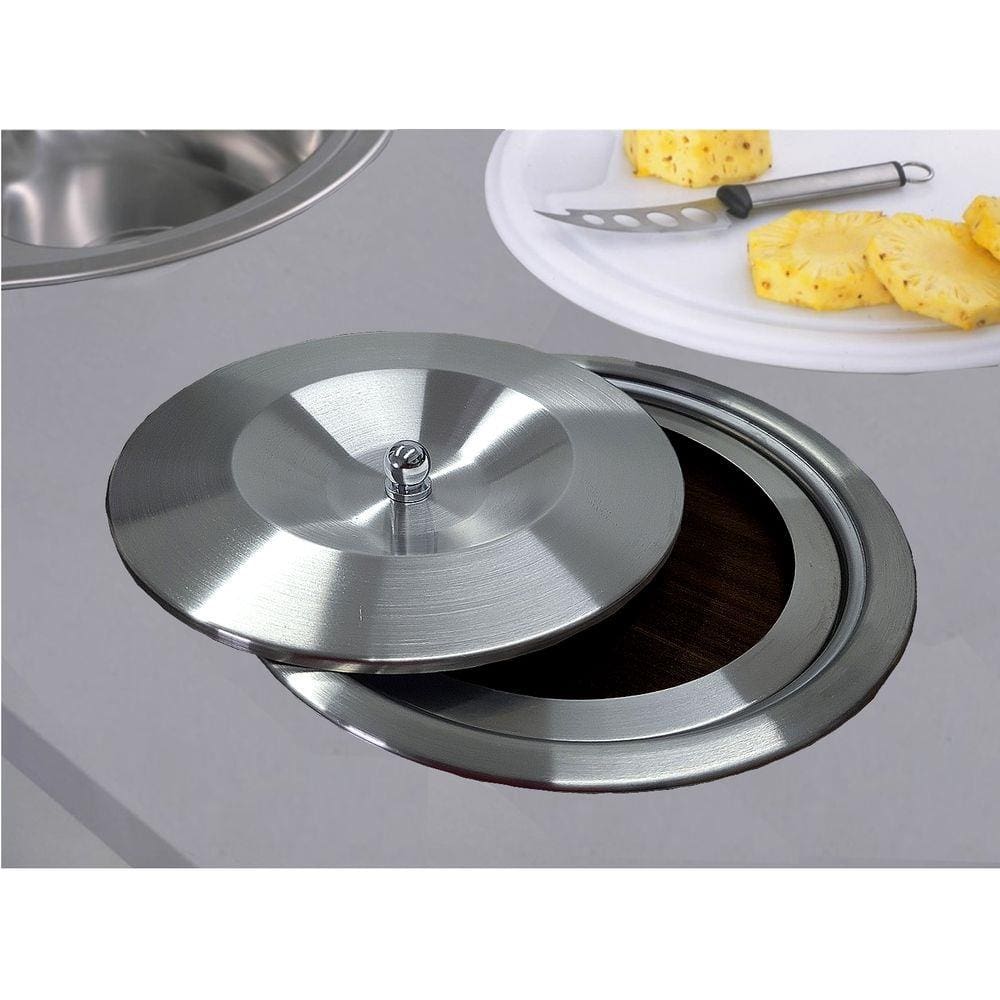 Lixeira Pia Embutir 8 Litros Inox Escovado E Alumínio