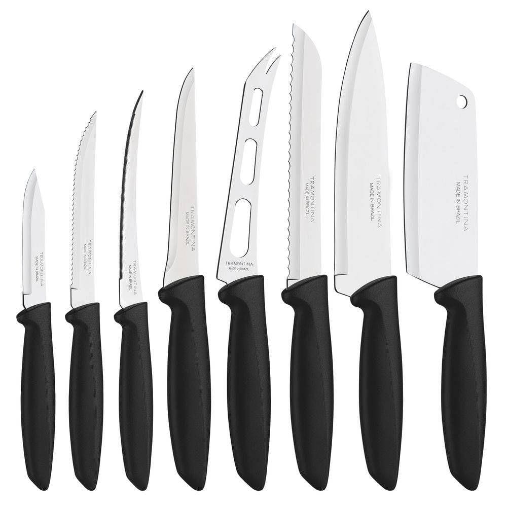 Jogo Facas Inox 8 Peças Plenus Preto 23498032 Tramontina