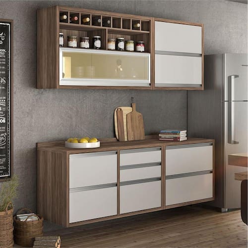 Cozinha compacta Nesher Baronesa 3 - Branco - Nesher Menor preço em Cozinha compacta Nesher Baronesa 3 - Branco - Nesher