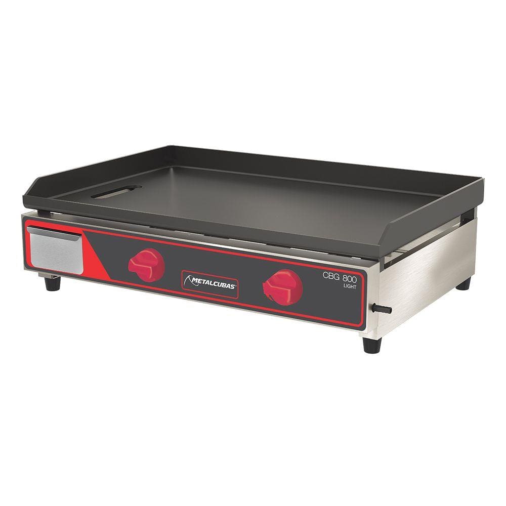 Chapa De Lanche A Gás Profissional 80X50 Cm 6.5Mm Cbg800L - Metalcubas