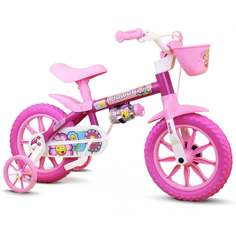 Bicicleta Aro 12 NATHOR Flower - Rosa