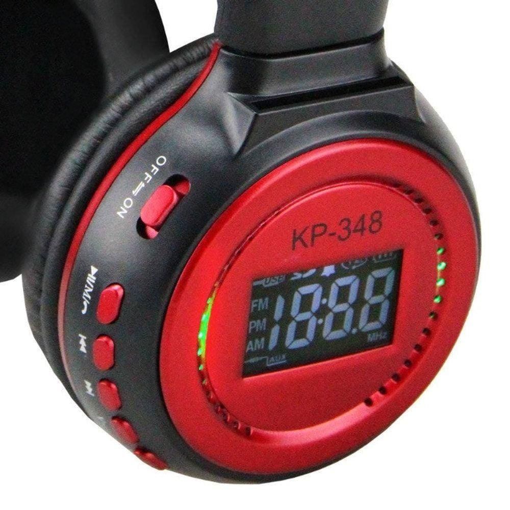 Fone De Ouvido Bluetooth Sem Fio Com Visor Mp3 Radio Fm Knup