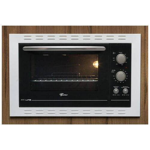 imagem-Forno Elétrico Fischer Fit Line Embutir 44L Frontal Branco - 110V