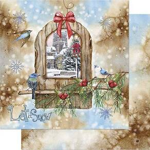 Papel Scrapbook Hot Stamping Litoarte SH30-027 Natal Xadrez