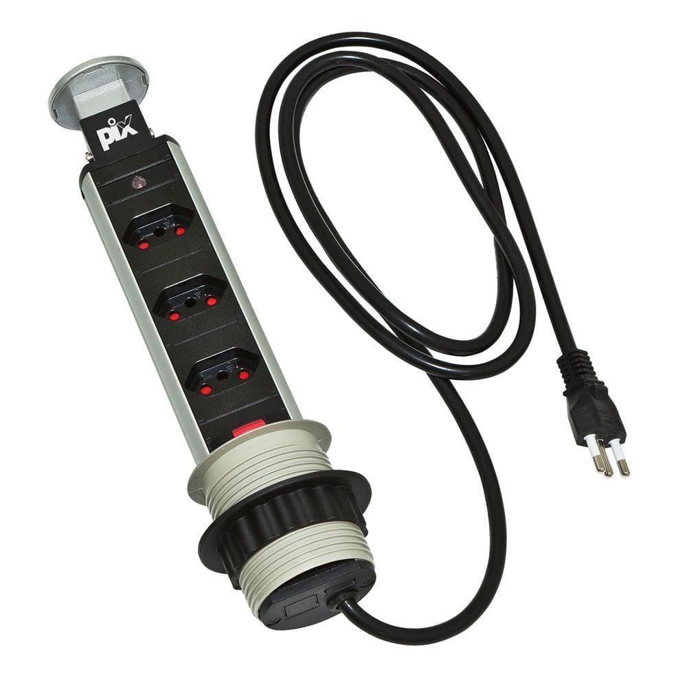 Torre De Tomada 3500W Pix Multiplug 3.650.1615 Bivolt Preto