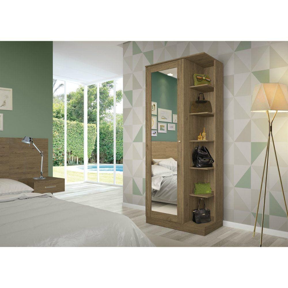 Sapateira Duetto D182 1 Porta com Espelho Henn