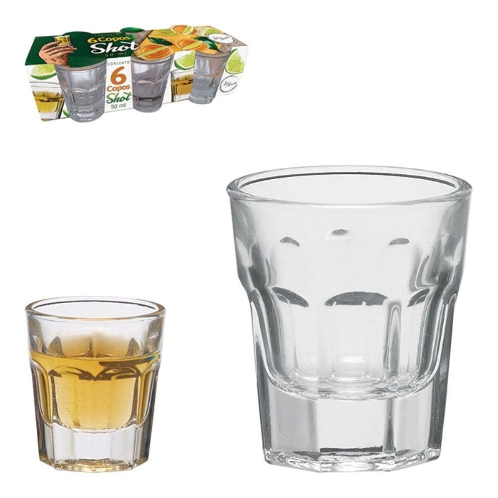 Kit  6 Unidades Copo para aperitivo Shot 50 ml cada