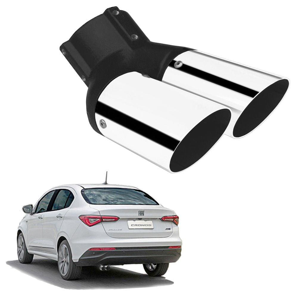 Ponteira Esportiva Escapamento Fiat Cronos Aço Inox