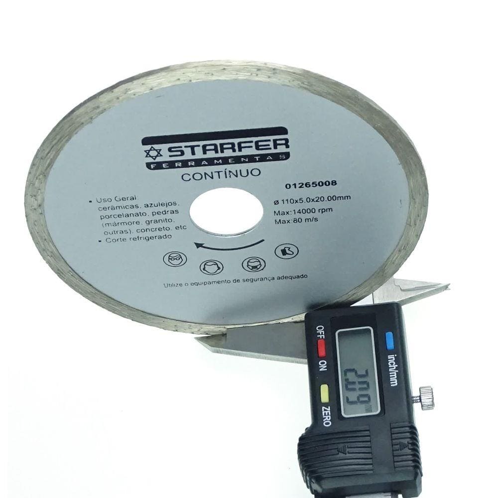Disco Diamantado Contínuo Starfer Embalagem Com 10