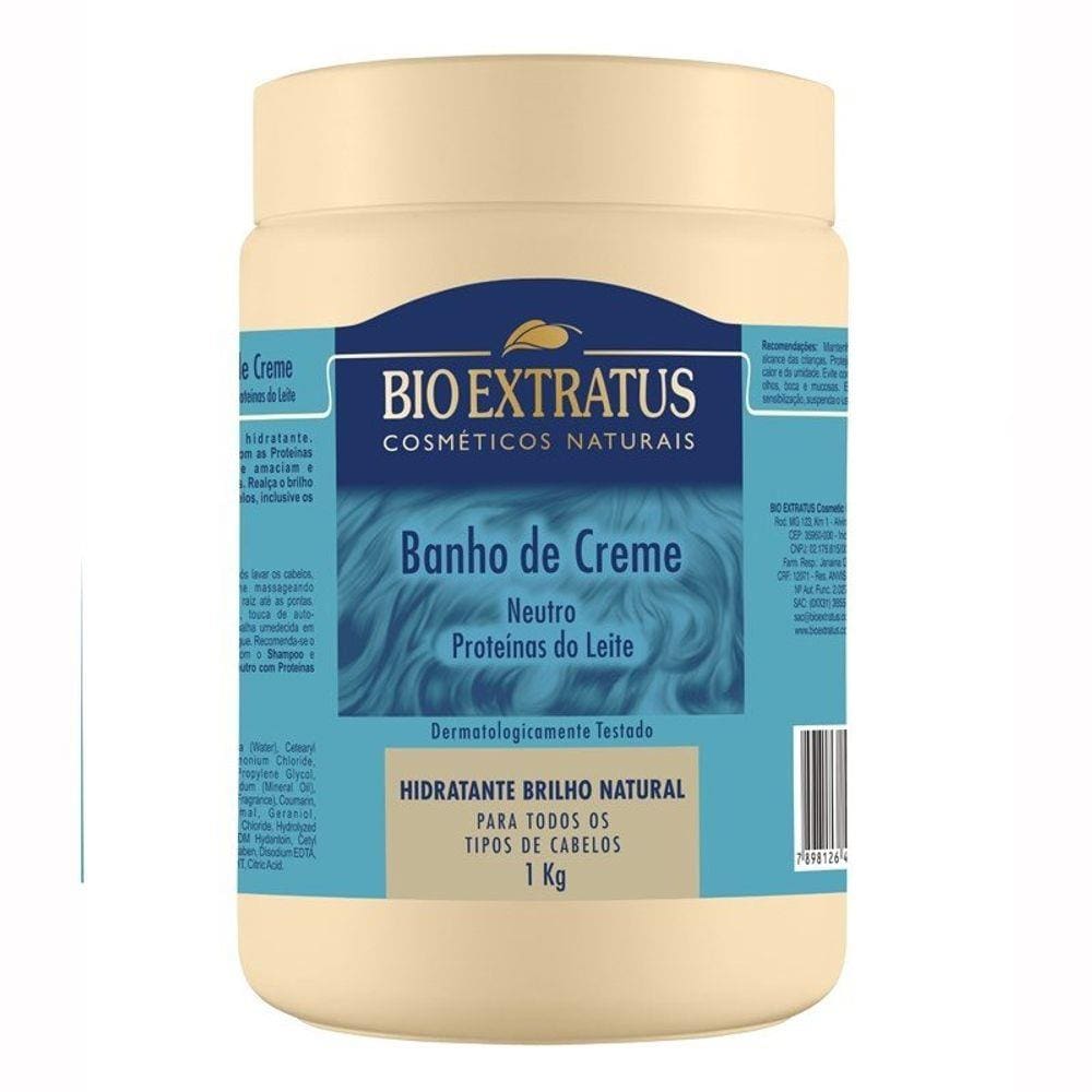 Creme De Tratamento Bio Extratus Nutri Proteínas Do Leite 1000g