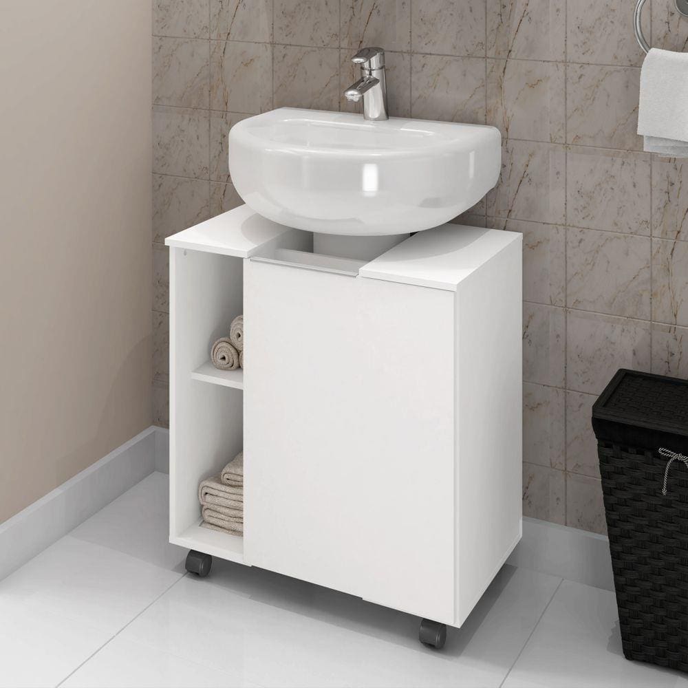 Gabinete para Banheiro Pequin Branco - Móveis Bechara