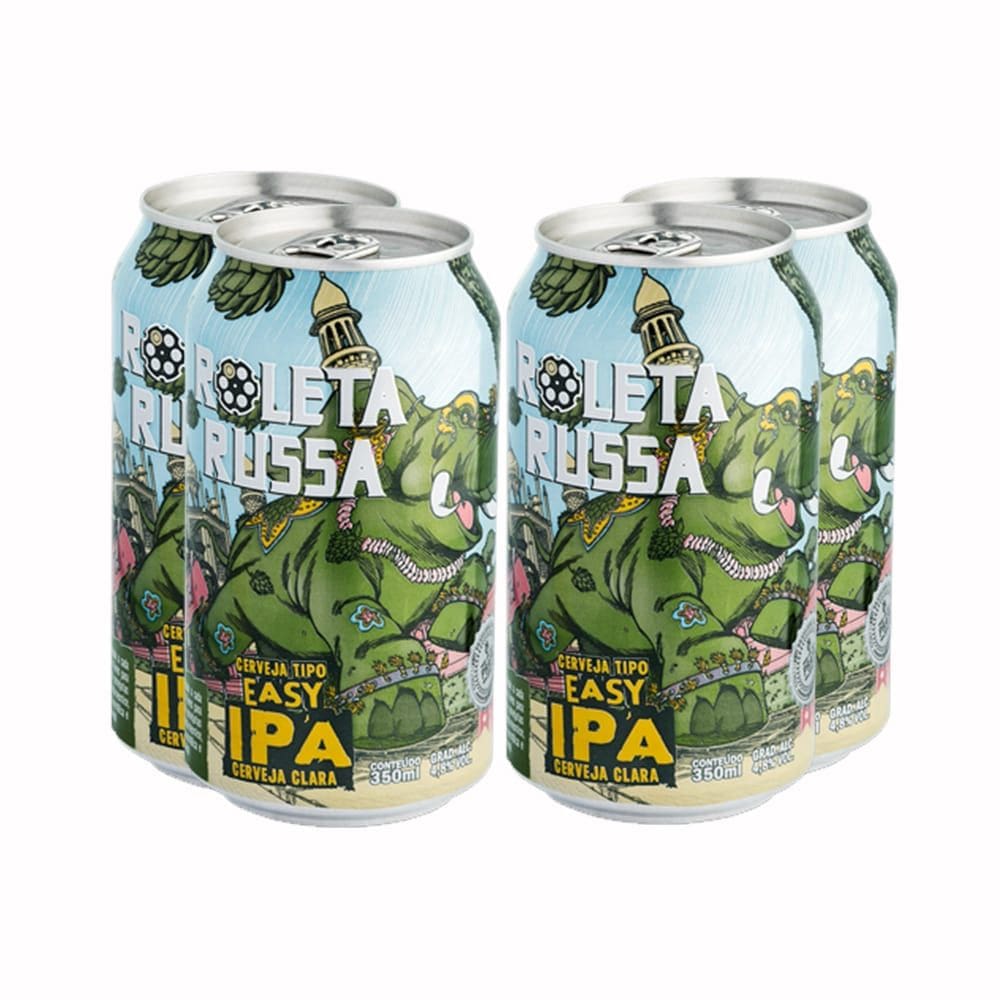 Pack 4 cervejas Roleta Russa Easy Ipa 350ml lata