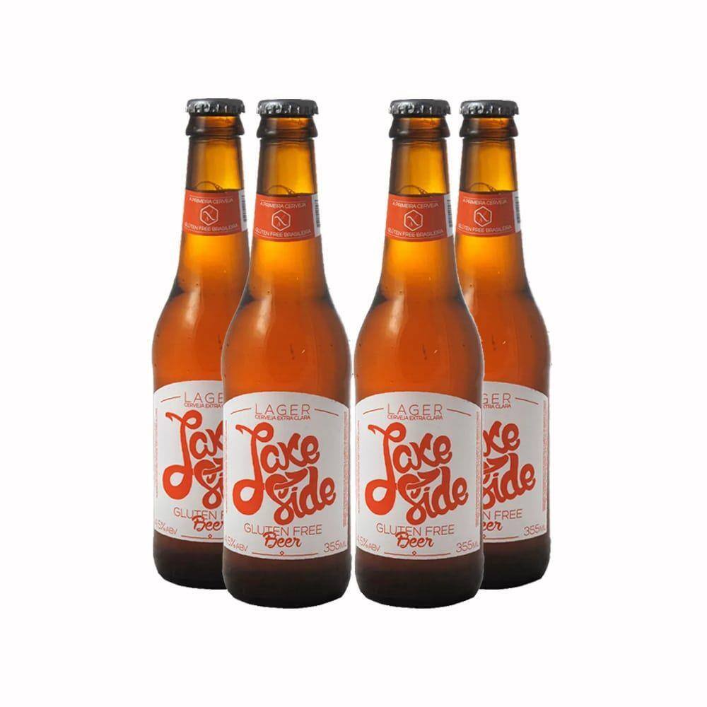 Pack 4 cervejas Lake Side Beer 355ml (Sem Glúten)