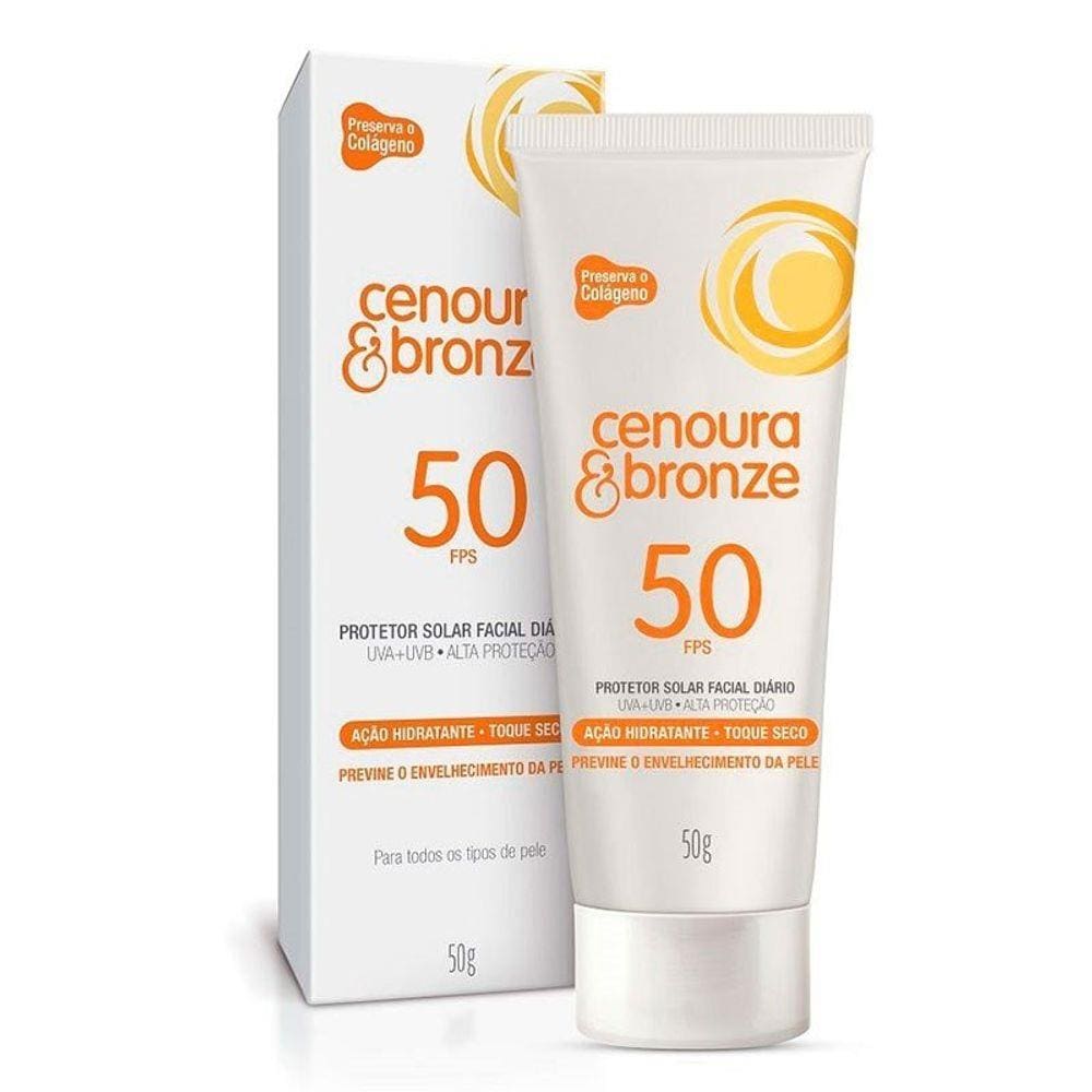 Protetor Solar Facial Cenoura E Bronze Fps 50 - 50g