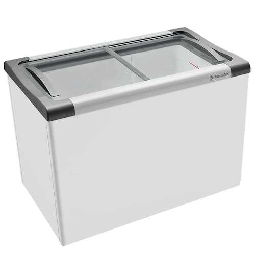 Freezer Expositor Horizontal Congelados Tampa Vidro 318 Litros NF40 - Metalfrio 127V Menor preço em Freezer Expositor Horizontal Congelados Tampa Vidro 318 Litros NF40 - Metalfrio 127V