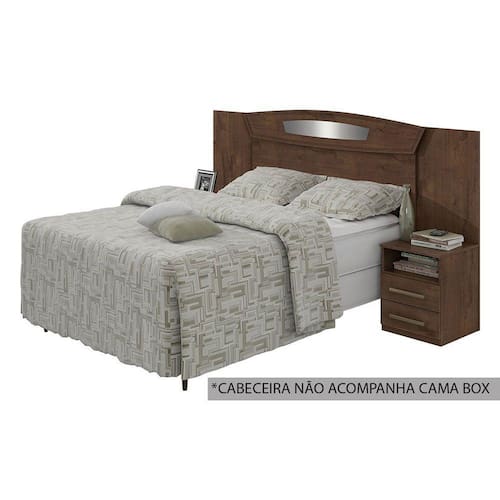 Menor preço em Cabeceira Cama Box Reversivel Casal/Queen Lopas Novita Bronze 140/160 com Mesa de Cabeceira