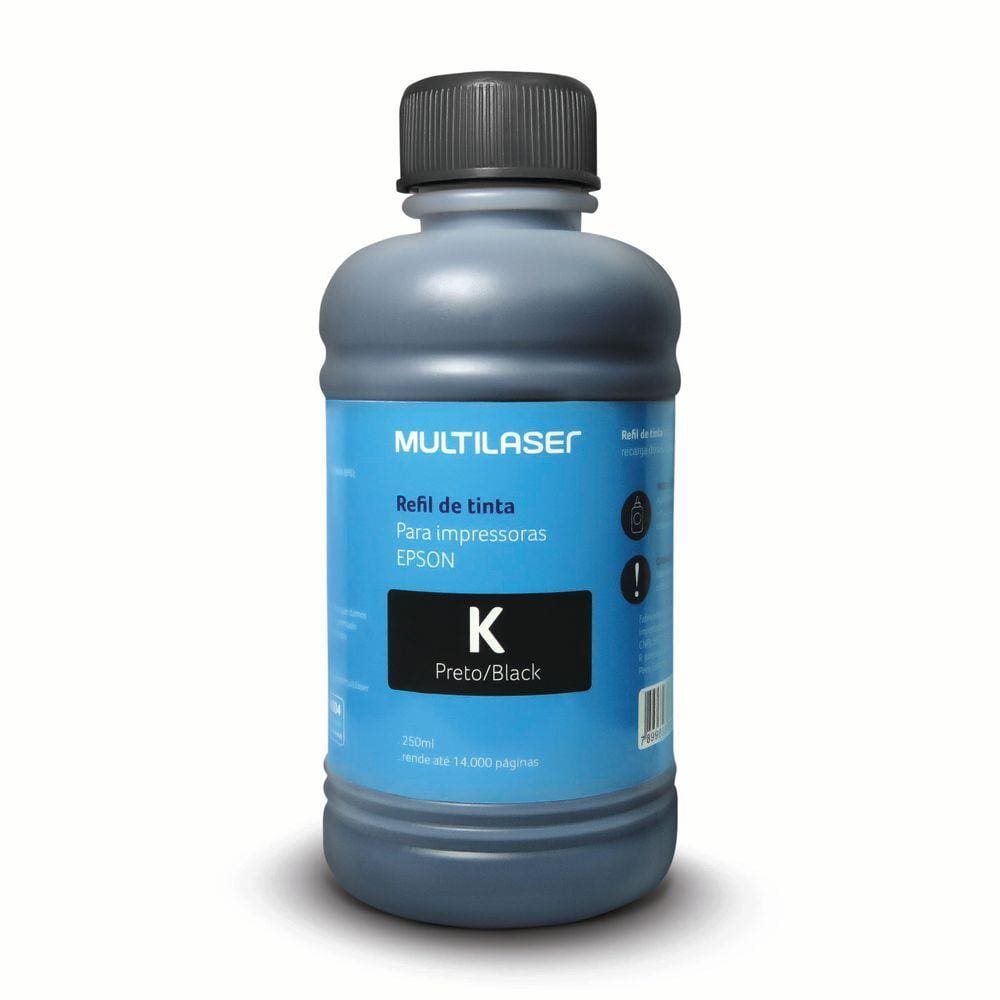 Refil de tinta para impressoras EPSON 250ml Preto - RF013