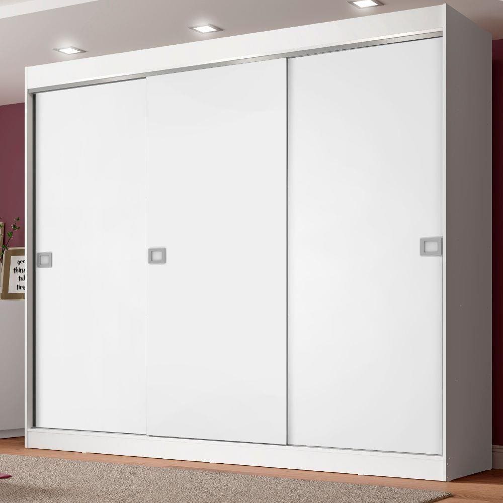 Guarda-Roupa Casal Madesa Napoli 3 Portas de Correr